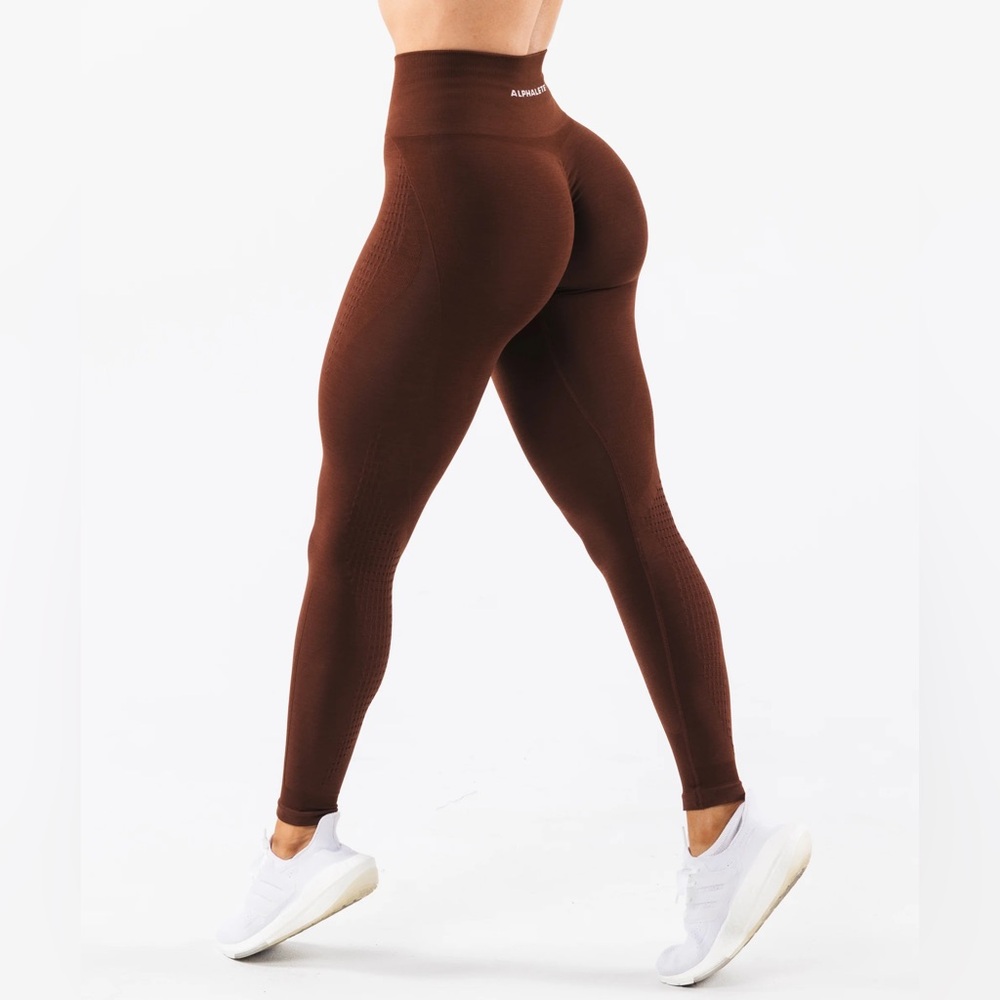 Alphalete amplify contour leggings Chocolate